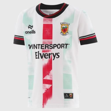White Laois GAA Kids' Short Sleeve Training Top 2026 from O’Neills.