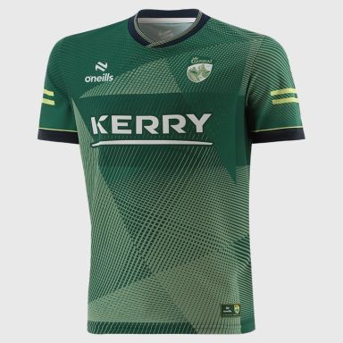 Green Kerry GAA Kids' Short Sleeve Training Top 2026 from O'Neills.