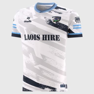 White Laois GAA Kids Short Sleeve Training Top 2026 from O’Neills.