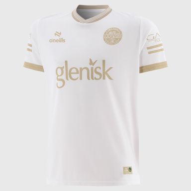 White / Gold Offaly GAA Short Sleeve Training Top 2026 from O’Neills.