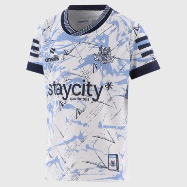 White Dublin GAA Kids' Short Sleeve Training Top by O’Neills.