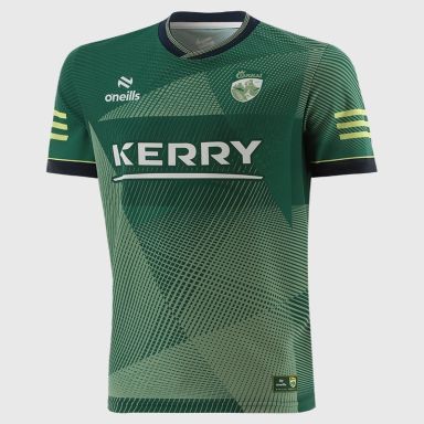 Green Kerry GAA Kids' Short Sleeve Training Top 2026 from O'Neills.