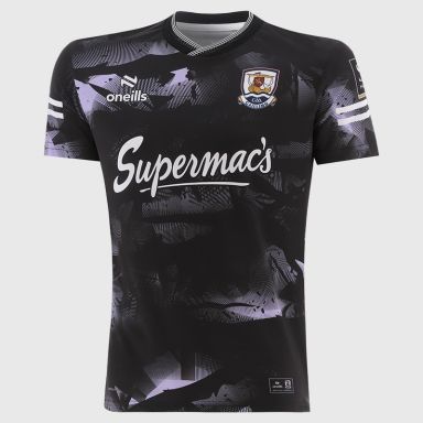 Black Galway GAA Player Fit Short Sleeve Training Top 2026 from O’Neills.