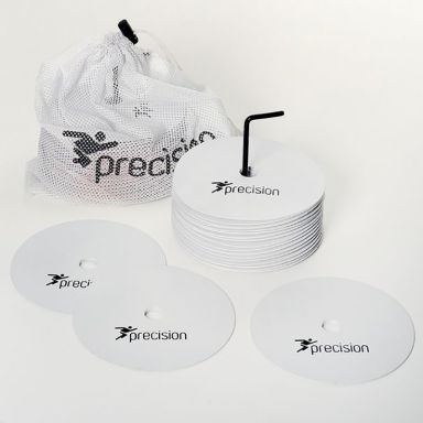 White 20 pack of Precision Round Rubber Marker Discs