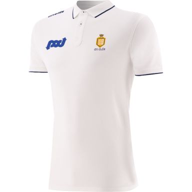 White Men’s Clare GAA Venture Pima Cotton Polo Shirt with ribbed collar and cuffs by O’Neills.