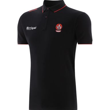 Black Men’s Derry GAA Venture Pima Cotton Polo Shirt with ribbed collar and cuffs by O’Neills.
