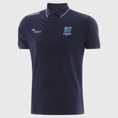 Navy Fermanagh GAA Men’s Venture Pima Cotton Polo Shirt with ribbed collar and cuffs by O’Neills.