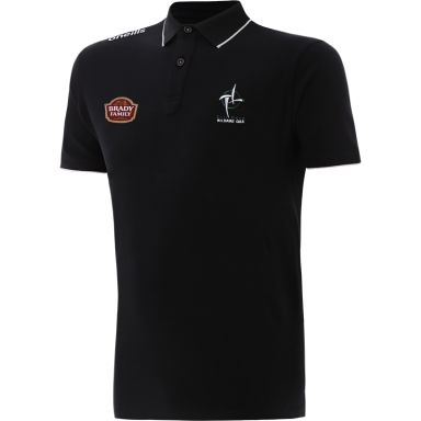Black Men’s Kildare GAA Venture Pima Cotton Polo Shirt with ribbed collar and cuffs by O’Neills