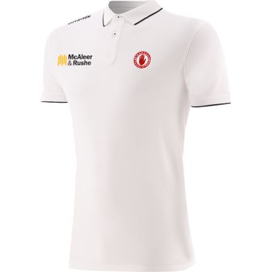 White Men’s Tyrone GAA Venture Pima Cotton Polo Shirt with ribbed collar and cuffs by O’Neills