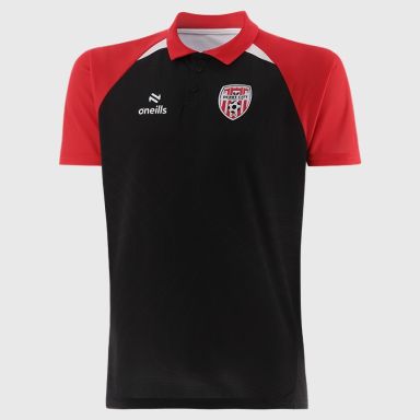 O'Neills Derry City FC Volume Polo Black / Red