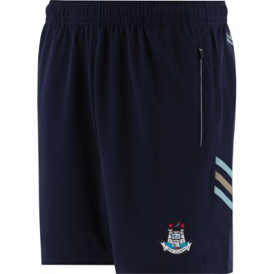 Marine Men's Dublin GAA training shorts with zip pockets by O’Neills.