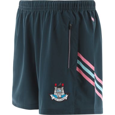 Marine Kids' Dublin GAA training shorts with zip pockets by O’Neills.