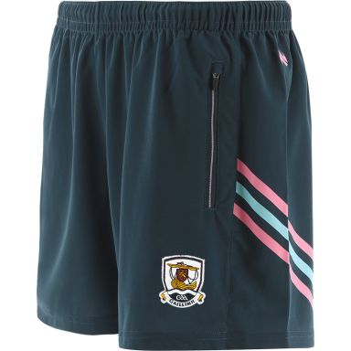 Marine Women's Galway GAA training shorts with zip pockets by O’Neills.