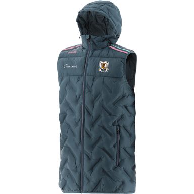 Marine Women's Galway GAA Weston Hooded Padded Gilet with hood and two zip pockets by O’Neills.