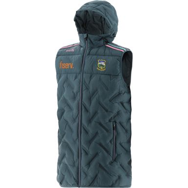 Marine Kids' Tipperary GAA Weston Hooded Padded Gilet with hood and two zip pockets by O’Neills.