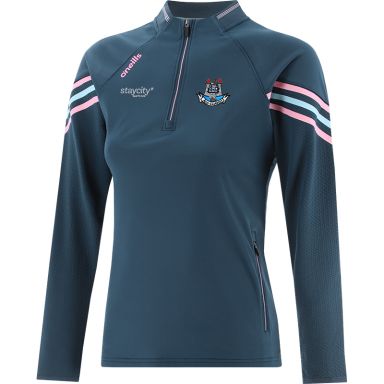 Marine Kids' Dublin GAA Weston Half Zip Top with zip pockets by O’Neills.