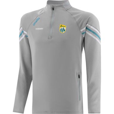 Grey Men's Kerry GAA Weston Half Zip Top with zip pockets by O’Neills.