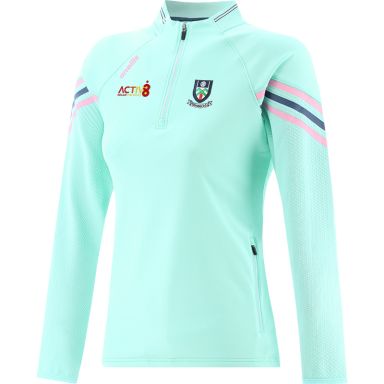 Green Women's Monaghan GAA Weston Half Zip Top with zip pockets by O’Neills.