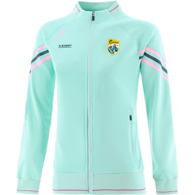Green Kerry GAA Hybrid Full Zip Top with zip pockets and county crest by O’Neills. 