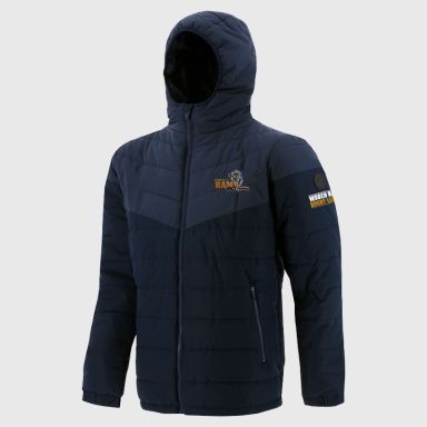 Woden Valley Rams Kids' Maddox Hooded Padded Jacket Marine