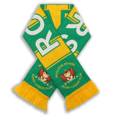 Woolston Rovers ARLFC Knitted Scarf Bottle / Amber / White