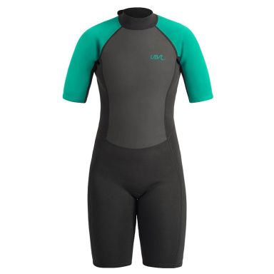 black and aqua Urban Beach women's short wetsuit made from 2mm neoprene from O'Neills