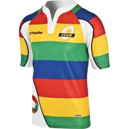 blue and yellow rugby jersey