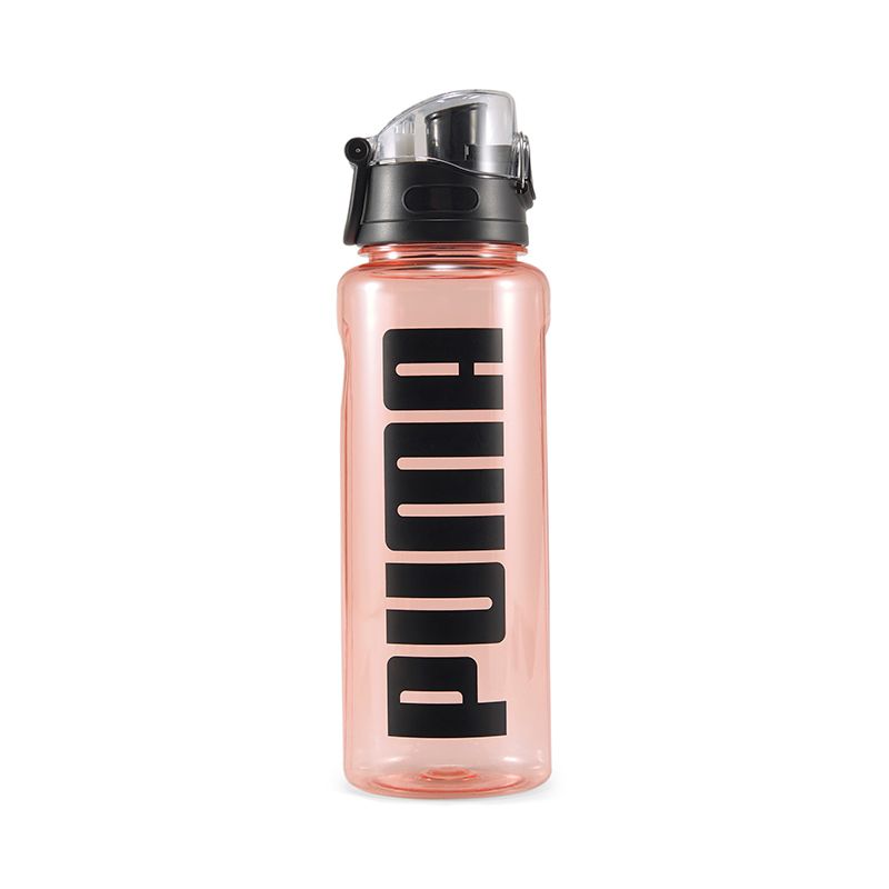 black and pink Puma 1000ml water bottle with a screw top opening from O'Neills