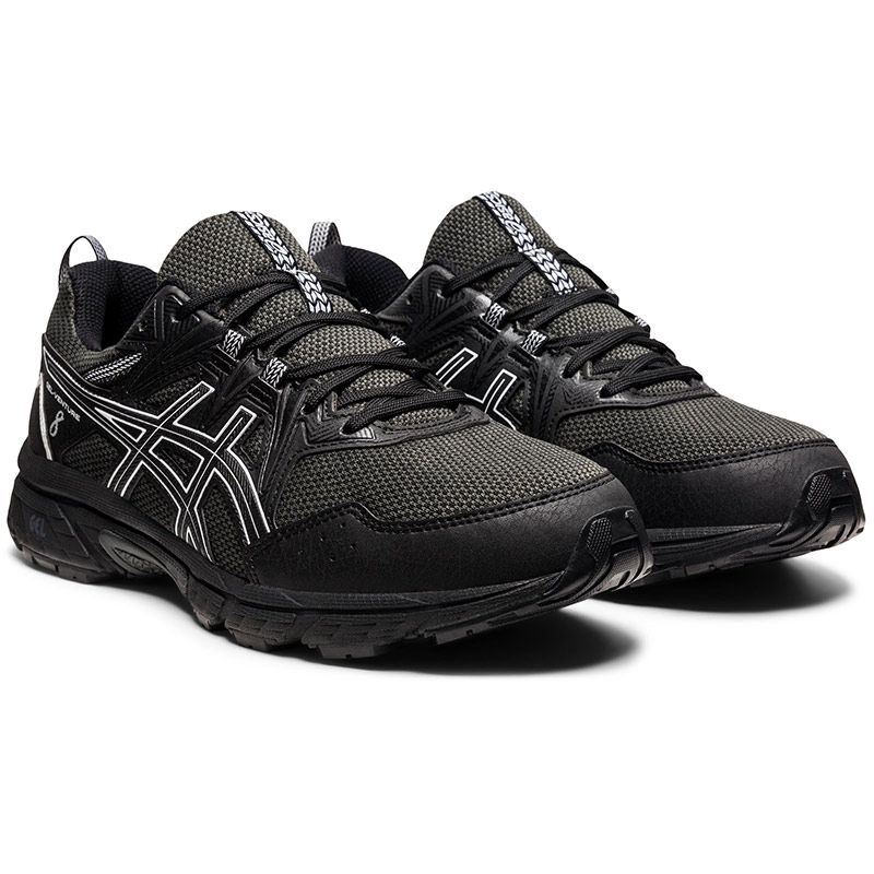 black and white ASICS Men's laced runners with excellent shock absorption from O'Neills