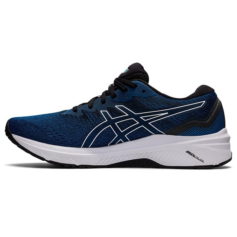 Men's ASICS GT-1000 11 Lace Up Running Shoes with mesh upper Blue and Black from O'Neills.