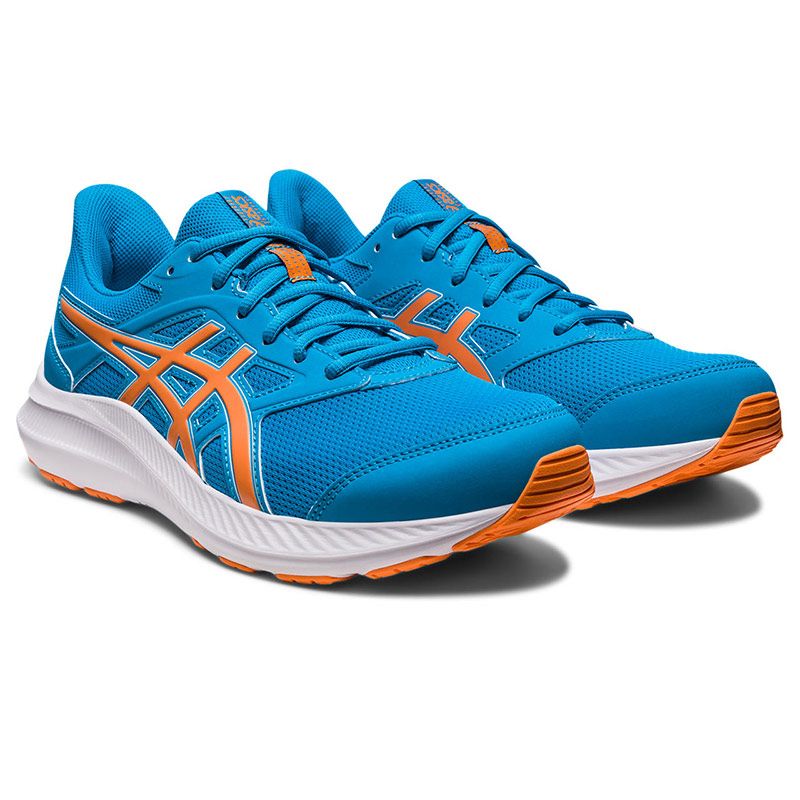 Blue ASICS Men's Jolt™ 4 Running Shoes, with Synthetic stitching on the overlays from O'Neill's.