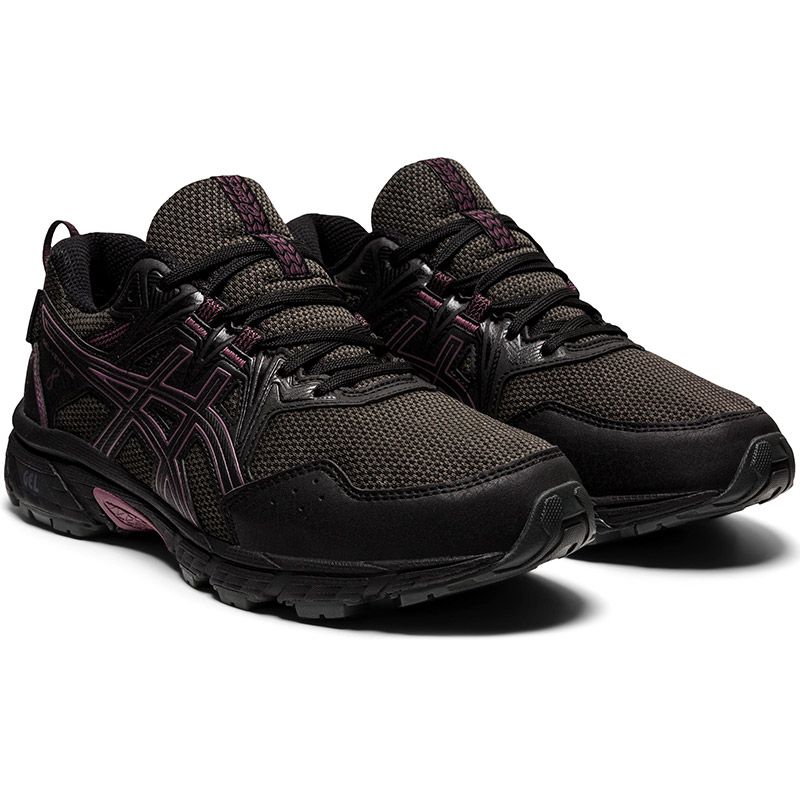 black and pink ASICS women's runners with a waterproof upper from O'Neills