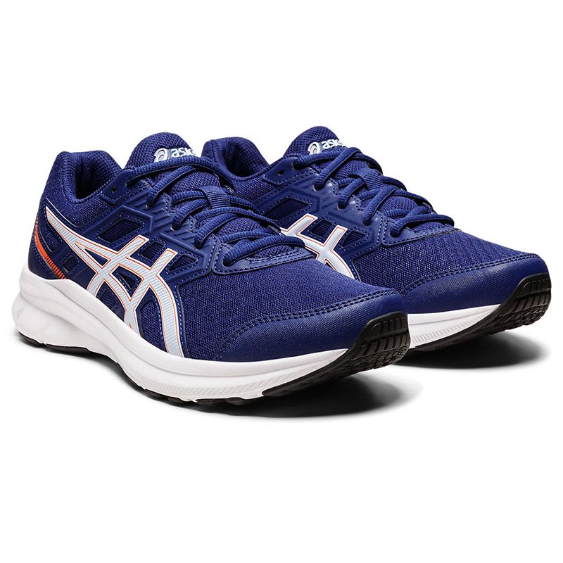 Women's Navy ASICS Jolt™ 3 Running Shoes, with synthetic stitching on the overlays from O'Neills.