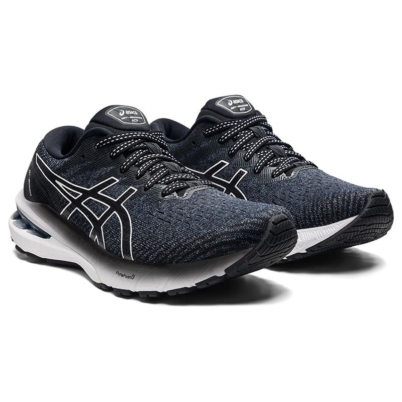Women's Black ASICS GT-2000 10 Running Shoes, with FLYTEFOAM® Technology that provides lightweight cushioning from O'Neills.