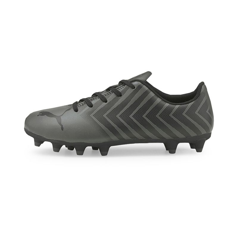 Kids' Black Puma Tacto II football boots, with lightweight, durable synthetic upper from O'Neills.