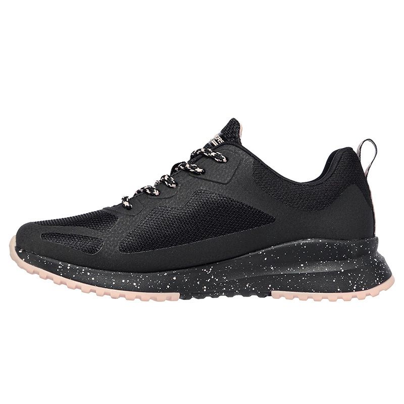 Black Skechers Women's BOBS Sport Squad 3 - Star Flight Trainers, with Shock-absorbing midsole from O'Neills.
