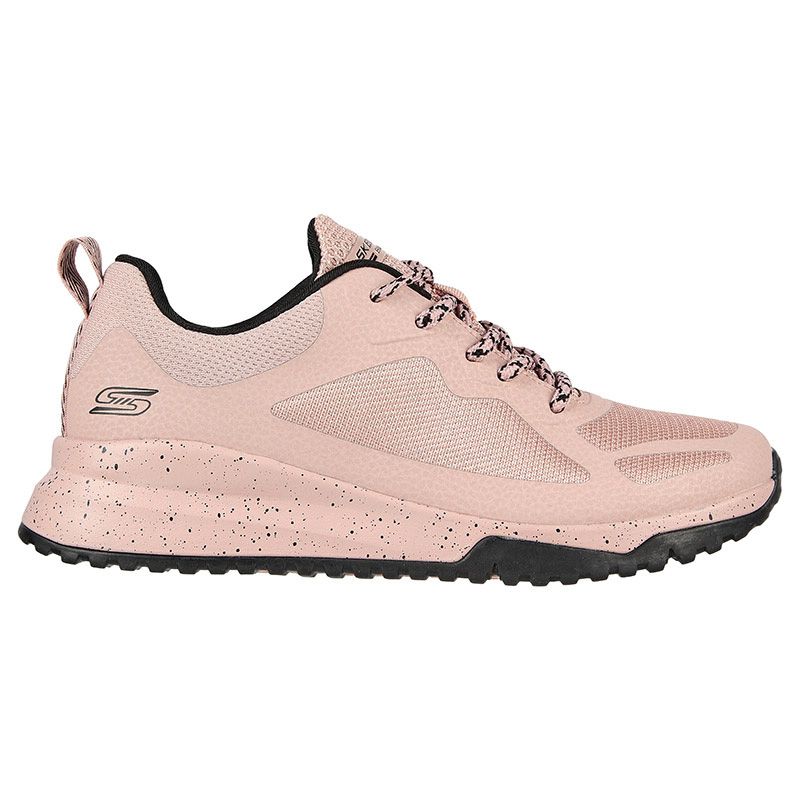 Women's Pink Skechers BOBS Sport Squad 3 - Star Flight Trainers, with memory foam cushioned insole from O'Neills.