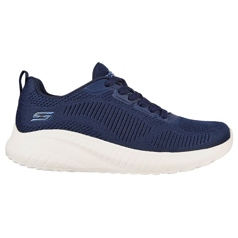 Navy Skechers Women's BOBS Sport Squad Chaos - Face Off Trainers in a lace-up design with shock absorbing midsole from O'Neills