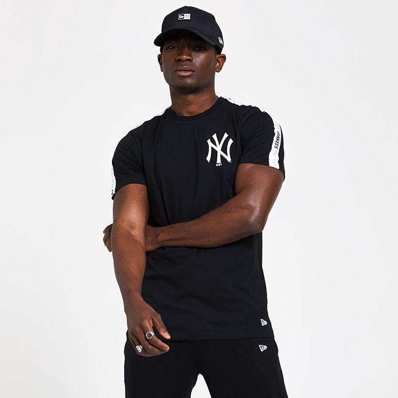 York Yankees Taped Sleeve T-Shirt Black 