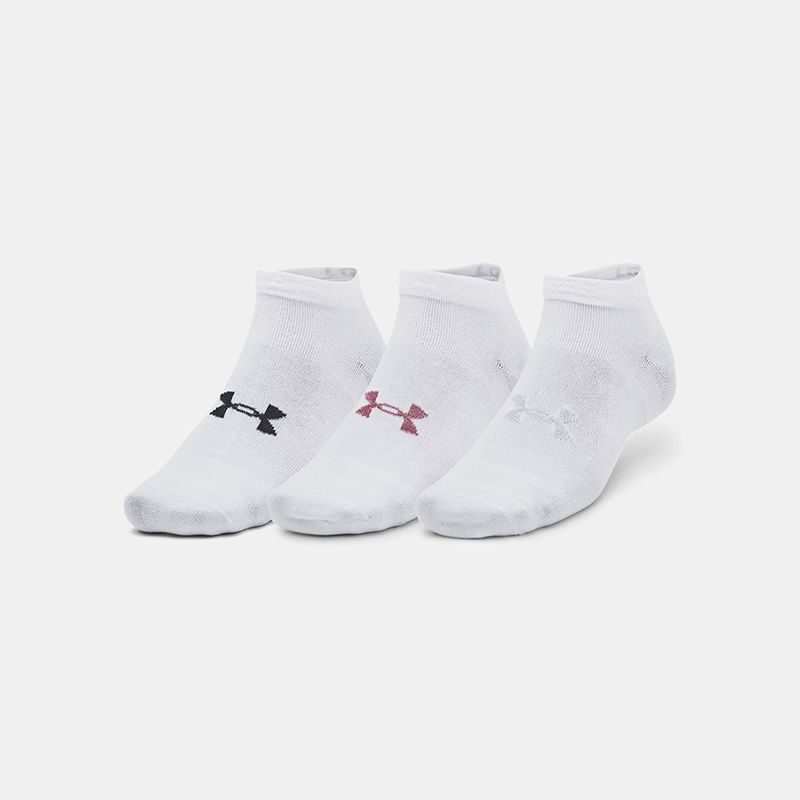White Under Armour UA Essential Low Cut 3-Pack Socks from O'Neill's.