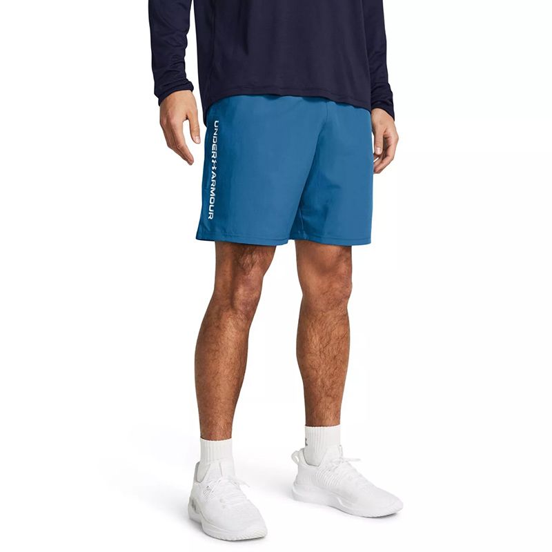 Blue Under Armour Men's UA Woven Wordmark Shorts from O'Neill's.