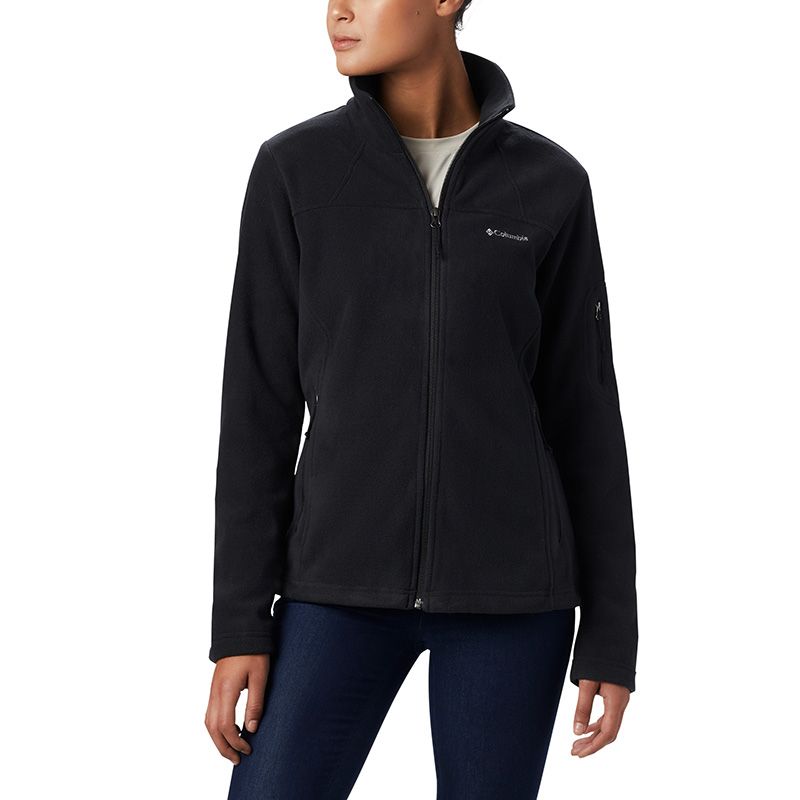 Black Columbia Women's Fast Trek™ II Fleece Jacket, with draw cord adjustable hem from O'Neills 