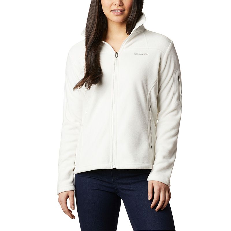Cream Columbia Women's Fast Trek™ II Fleece Jacket with Zip-closed hand pockets from o'neills.