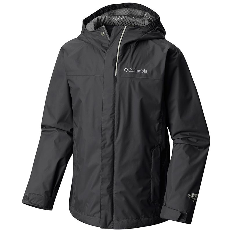Kids' Black Columbia Watertight Jacket, with zip-closed pockets from O'Neills.