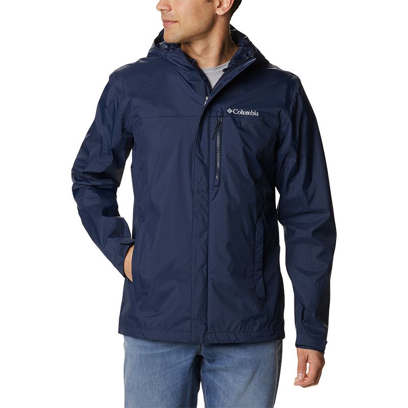 Men's Navy Columbia Pouring Adventure™ II Jacket, with zippered hand pockets from O'Neills.