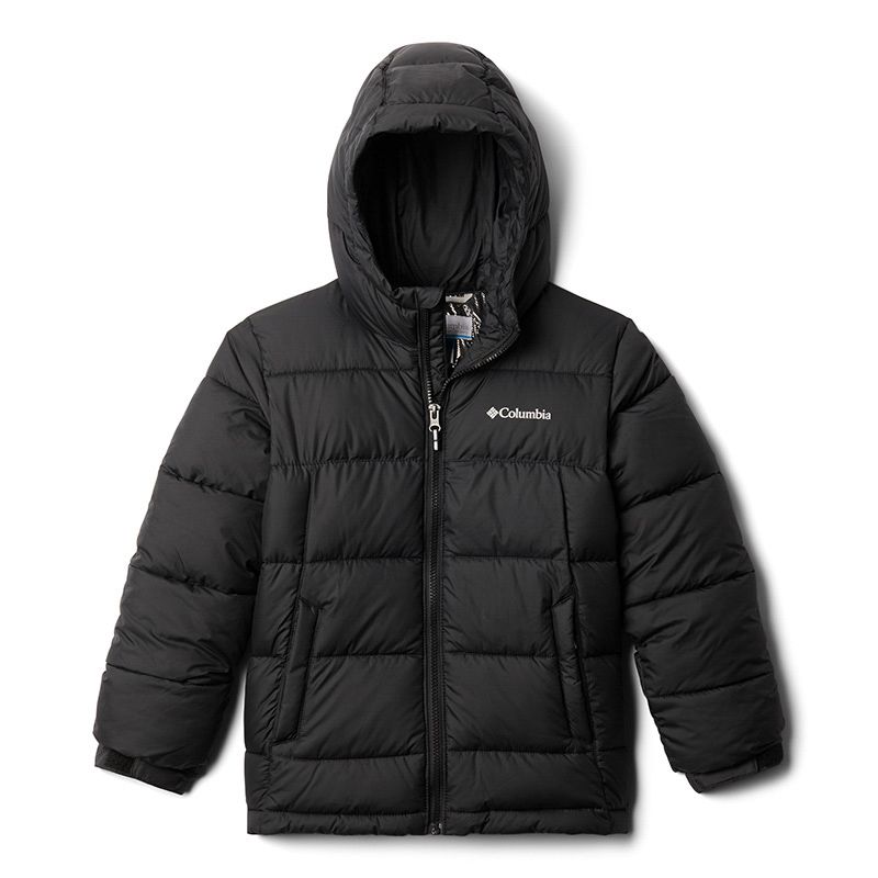 Black Columbia Kids' Pike Lake&trade Jacket,  with Attached, adjustable hood from O'Neills