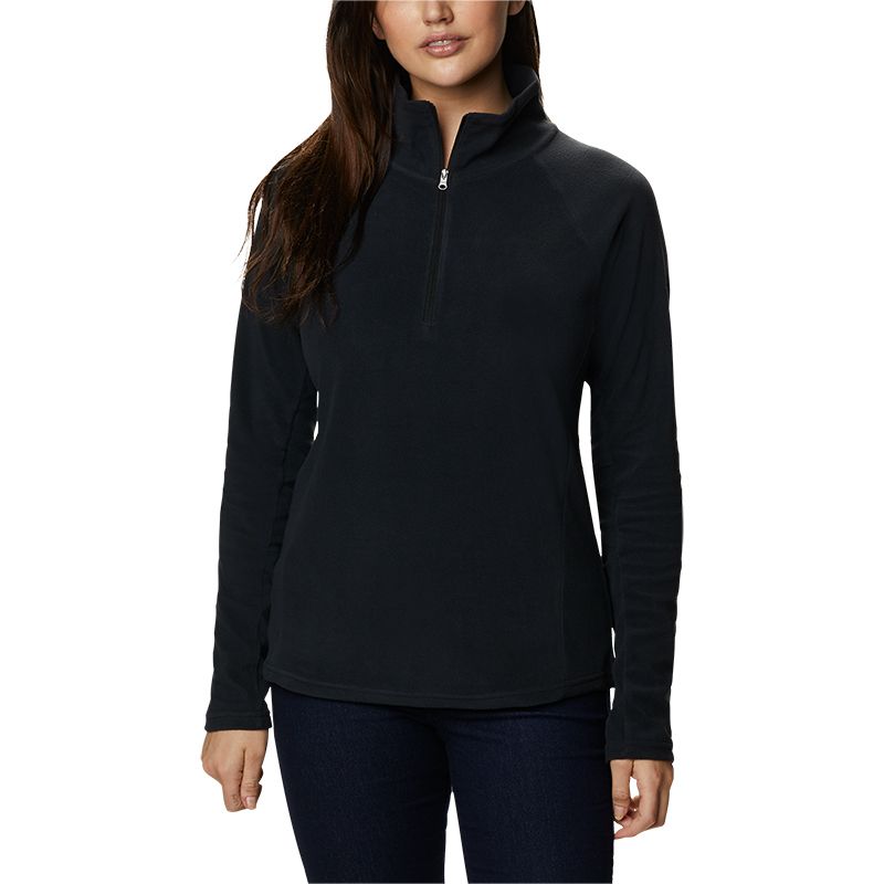 Black Columbia women's half-zip fleece, made from comfort stretch fleece material with a high collar to keep drafts out from O'Neills.