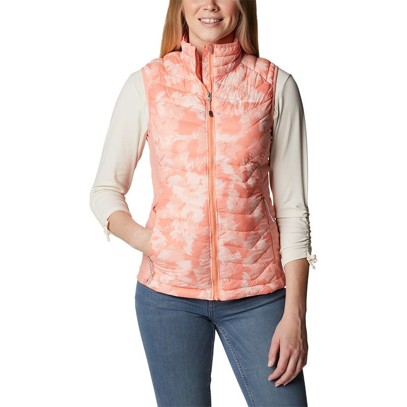 Columbia Women's Powder Pass™ Gilet Coral is waterproof and features two zipped pockets from O'Neills