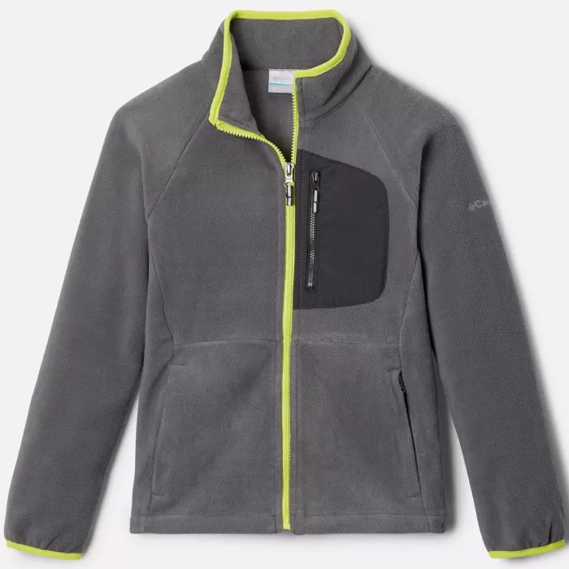 Grey Columbia Kids' Fast Trek™ III Fleece Full Zip, with Zippered hand pockets from O'Neill's.