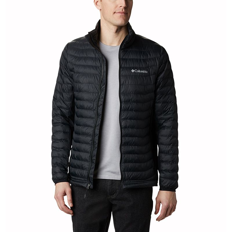 Men's Black Columbia Powder Pass™ Jacket, with zipped pockets from O'Neills.